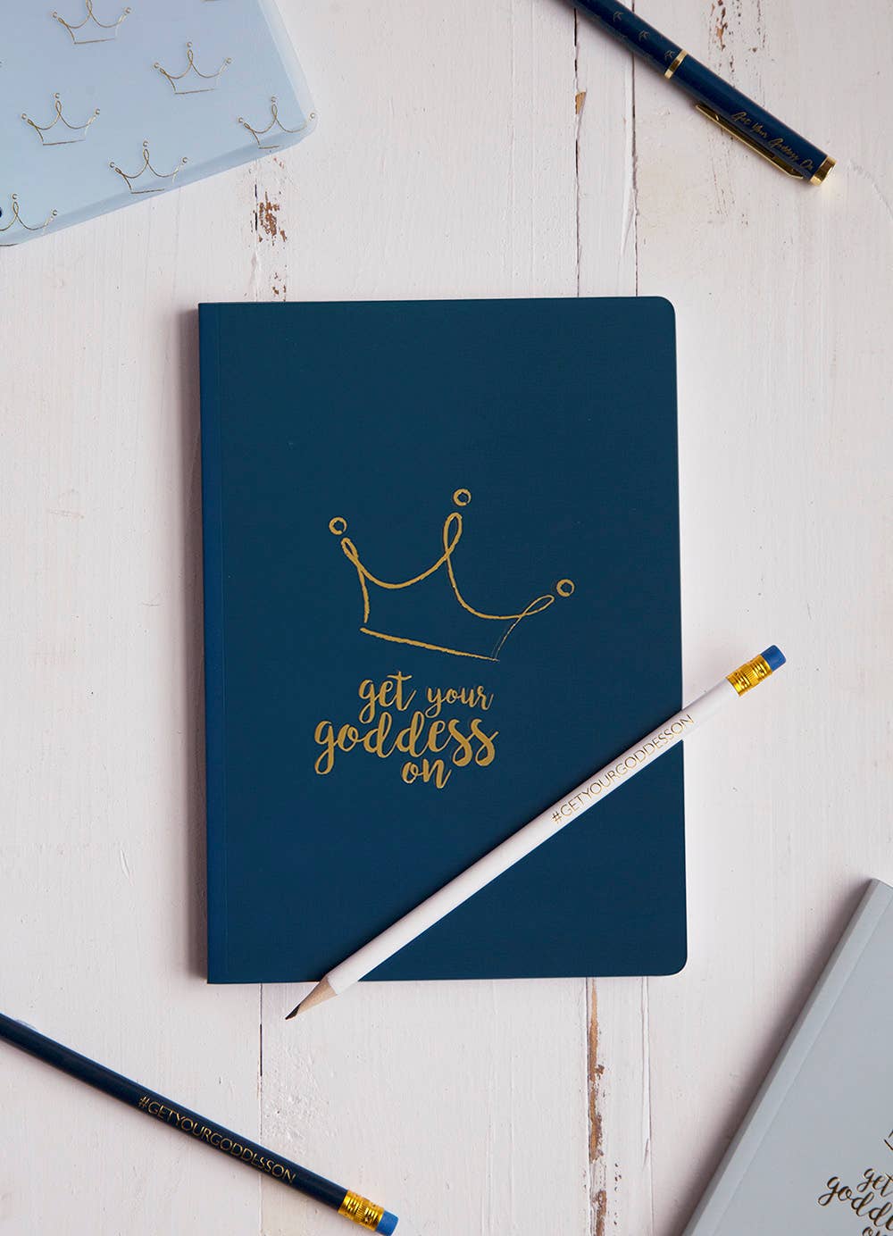 A5 Notebook Get Your Goddess On Crown Blue