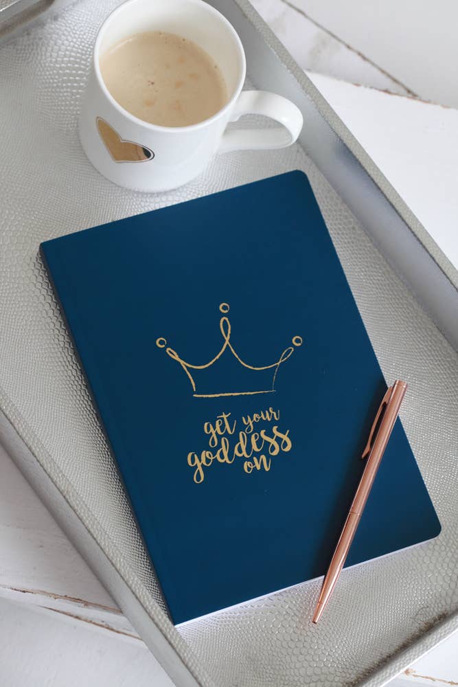 A5 Notebook Get Your Goddess On Crown Blue
